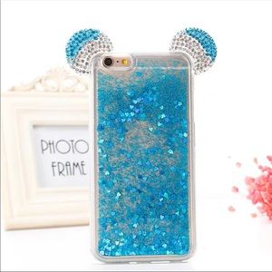 ✨Mickey Mouse blue glitter fall iPhone 7 Plus case